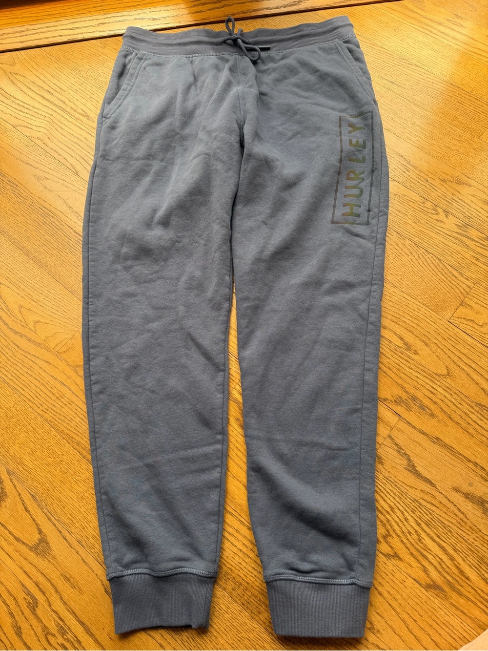 Hurley Men's Blue Gray Joggers with Side Logo